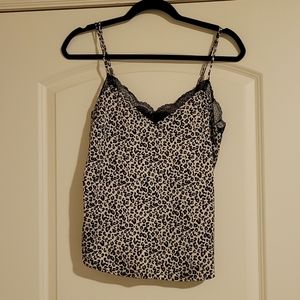 NWT A&F lace leopard print tank top